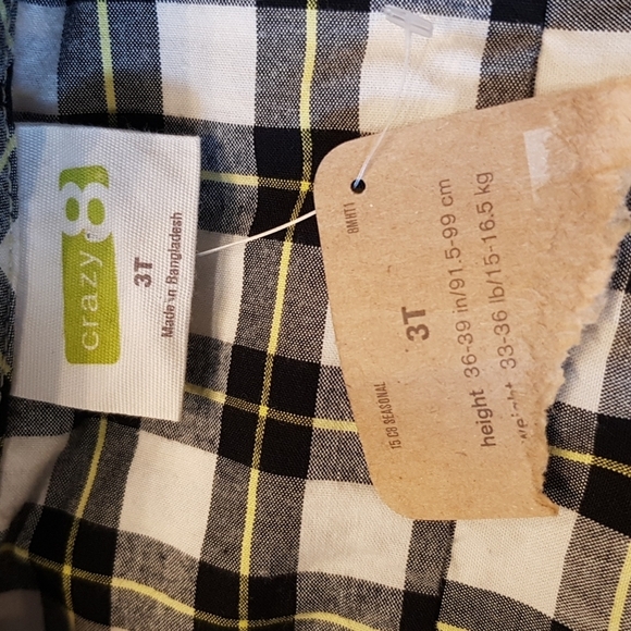 Crazy 8 boys 3T button down shirt NWT - Picture 4 of 5